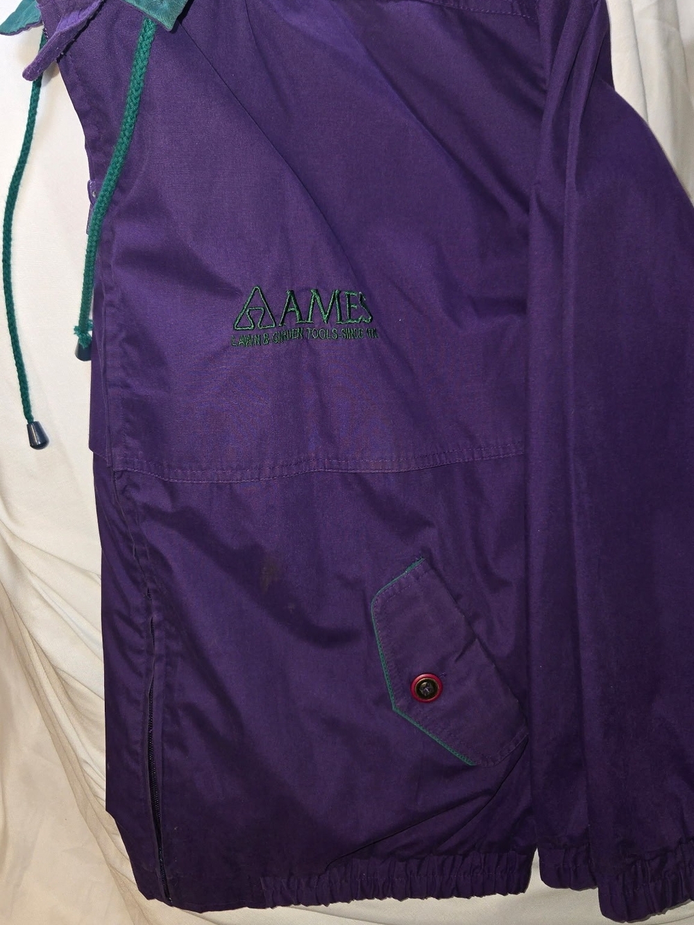 Charles River Apparel Purple Rain Jacket with Teal Accents - Picture 5 of 6